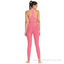 Women Yoga Jacquard Bubble outfits